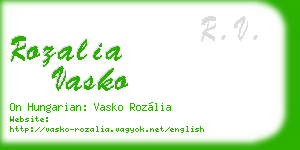 rozalia vasko business card